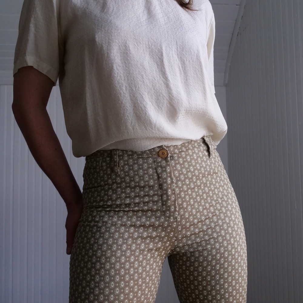 Vintage 90s‎ Signe Paris mid rise boot cut cute booty pants